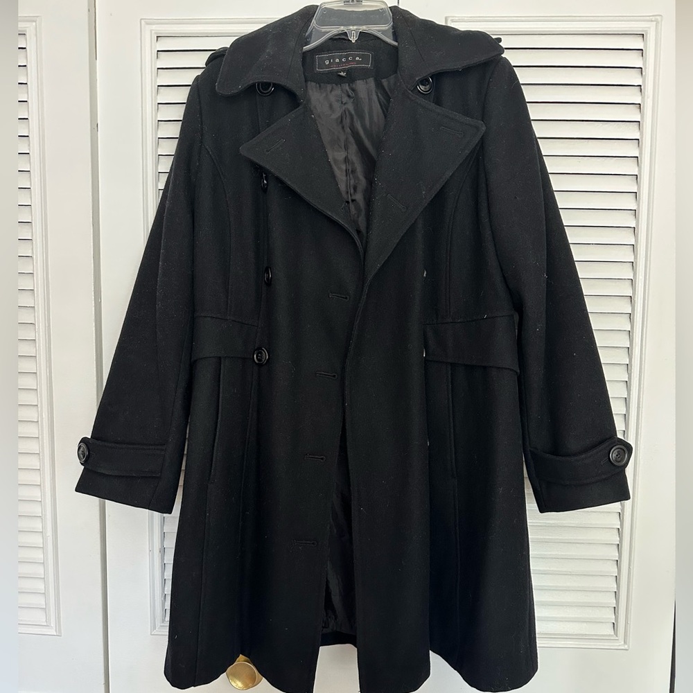 Classic long pea coat size L